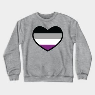 Asexual Flag Heart Crewneck Sweatshirt